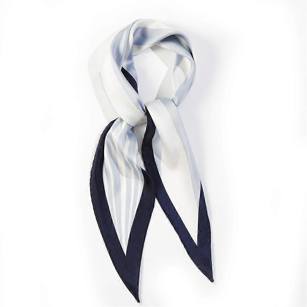 INS Female Bag Satin Scarf Stripe Wraps Multi Purpose Neckerchief for Lady