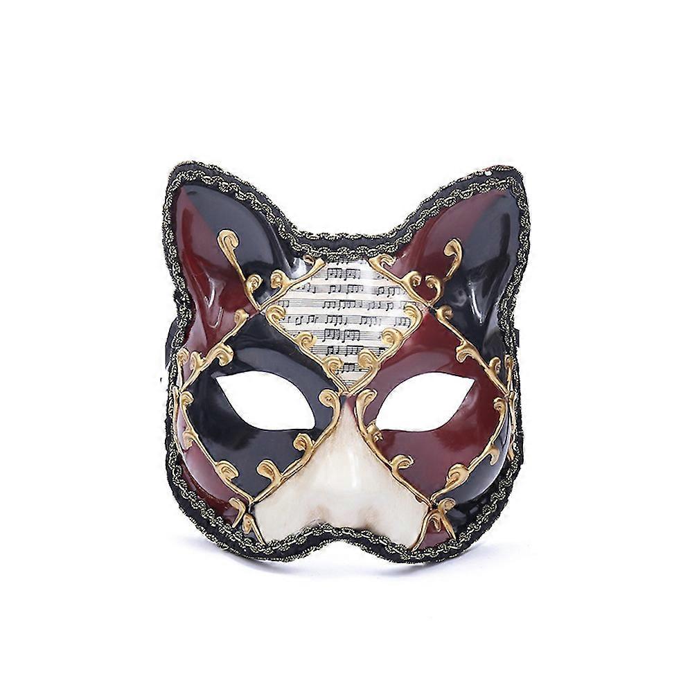 Big Cat Halloween Mask Half Face Party Mask Fox Masquerade Venice