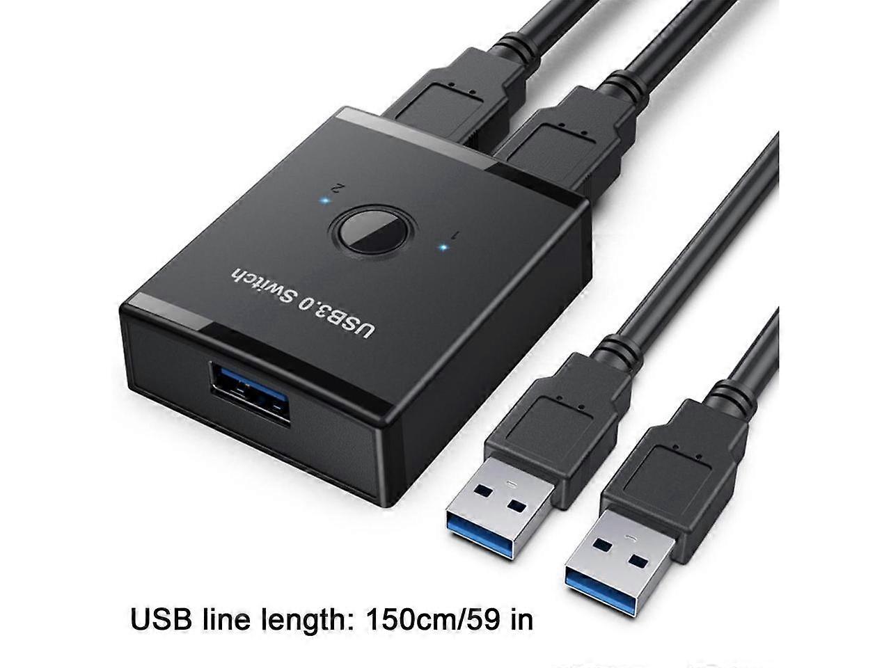 usb switch kvm usb hub 3.0 switcher selector kvm switch for keyboard pc mouse printer 1 pc sharing 2 devices