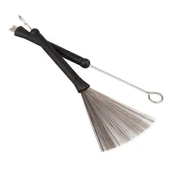 2pcs Retractable Loop End Metal Steel Wire Strands Drum Brushes Sticks