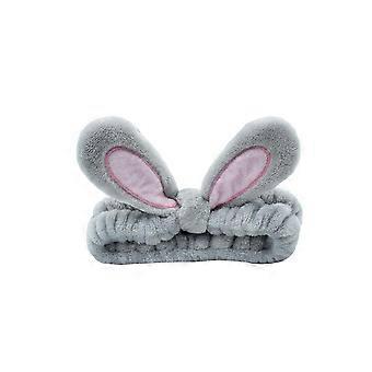 Bunny Rabbit Ear Makeup Headband Soft Hair Band Coral Fleece Elastic Loop Women Ladies Shower Cosplay Soft Fluffy Cat Ears Face Wash Band Cute Turban 