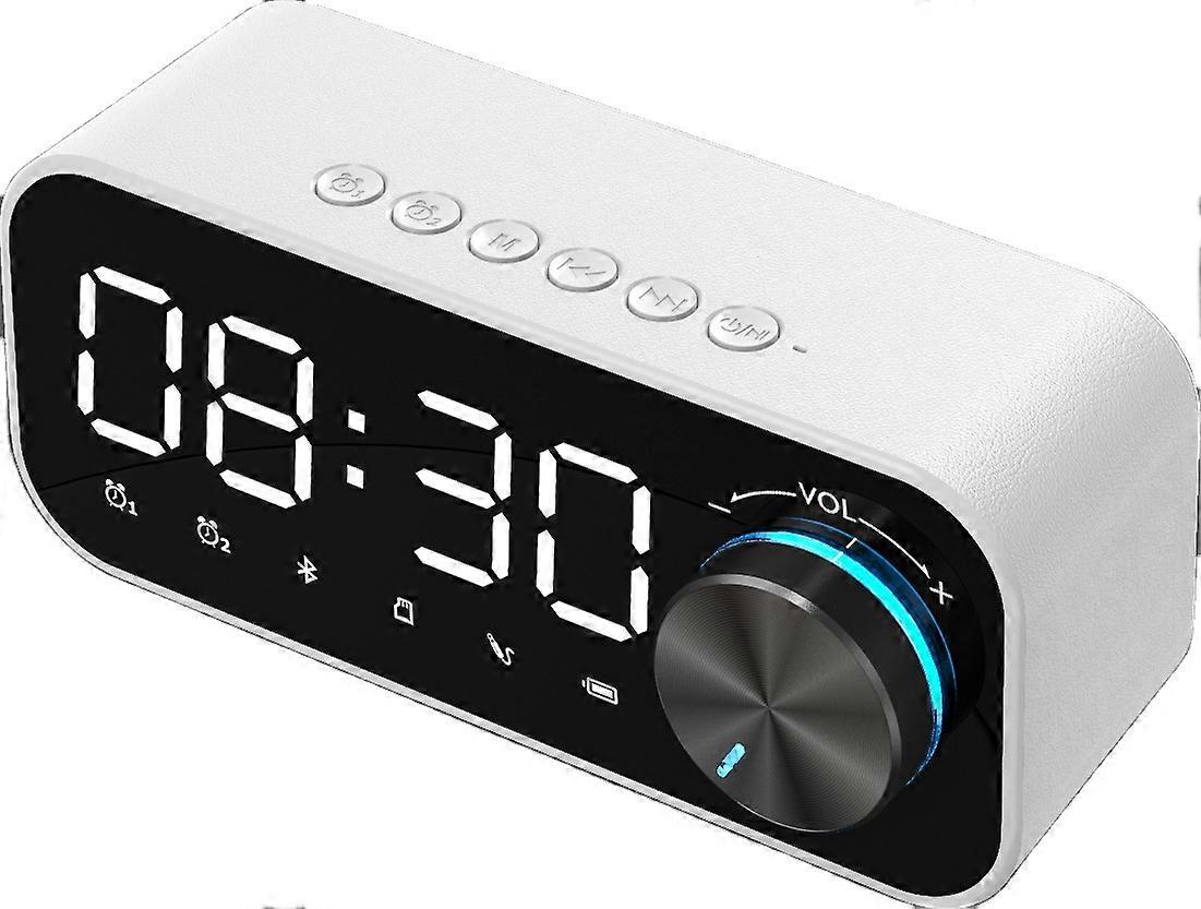 Wireless Bluetooth Speaker FM Radio Sound Box Desktop Alarm Clock Subwoofer Music Player TF Card Bass Speaker Boom For All Phone