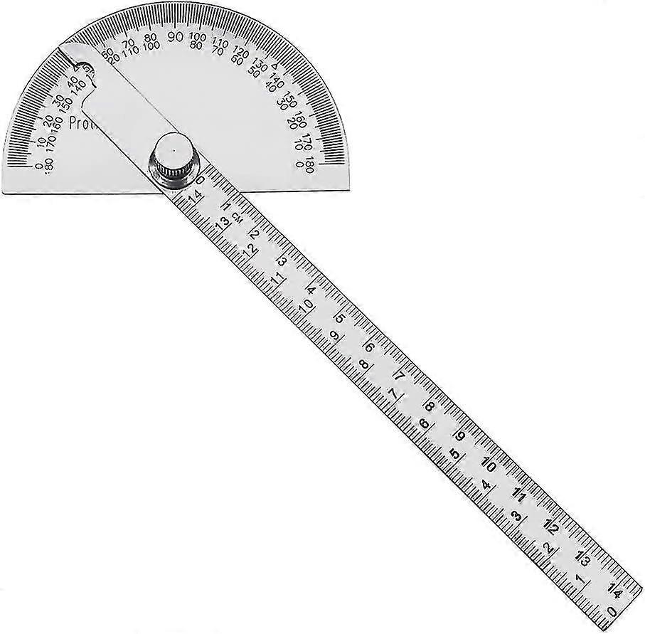 180 Degree Protractor, Adjustable Angle Ruler For Drawing And Measuring, 145mm Measuring Device Ruler