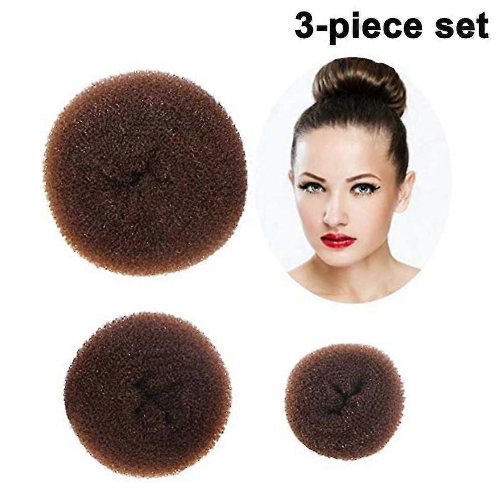 Csomag 3 női haj bun fánk shapers knot ring bun haj zsemle tekercs
