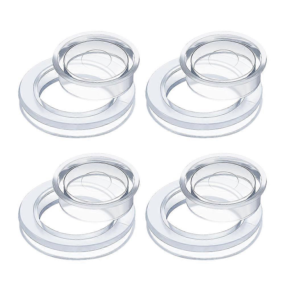 4 Sets Patio Table Umbrella Hole Ring Transparent Table Umbrella Ring with Caps