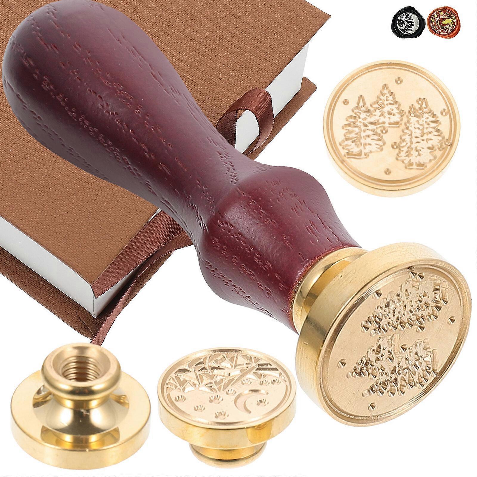 1 Set of Invitation Sealing Stamp Wax Seal Stamp Removable Head Sealing Stamp
