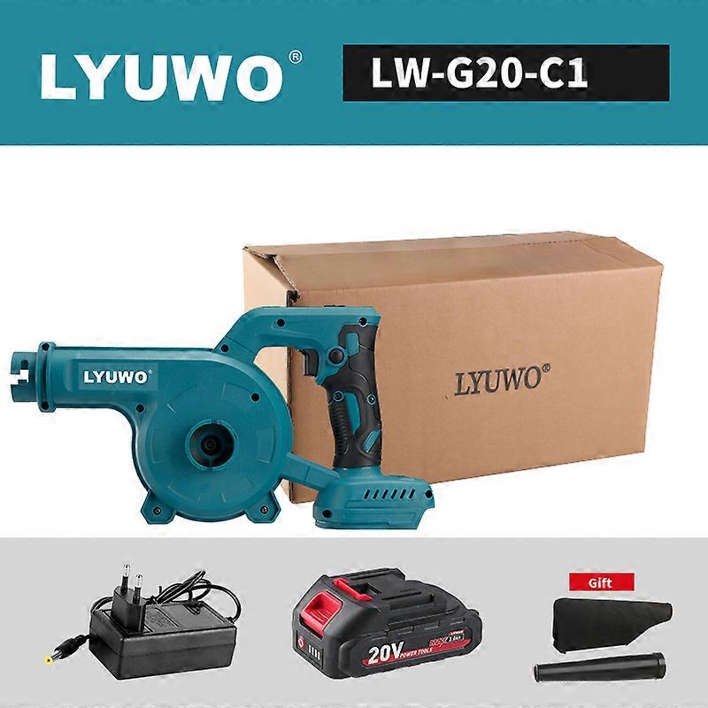 מפוח Lyuwo 20V, מייבש שיער ביתי קטן, אספן אבק דו-תכליתי נושבת ויניקה תעשייתי בעוצמה גבוהה, מפוח אפר