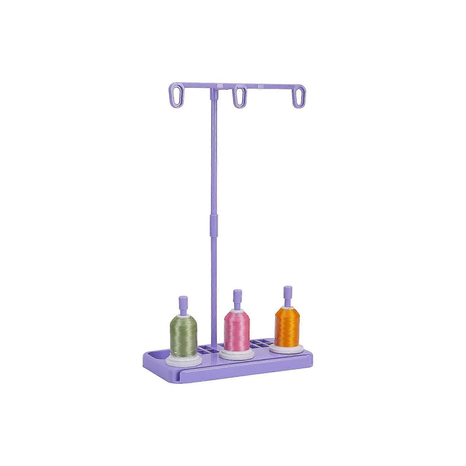 Thread Holder Portable Practical Reusable Strong Sturdy Wear Resistant Simple Operation Sewing Machine 3-spool Embroidery Thread Stand Home Use mengxi