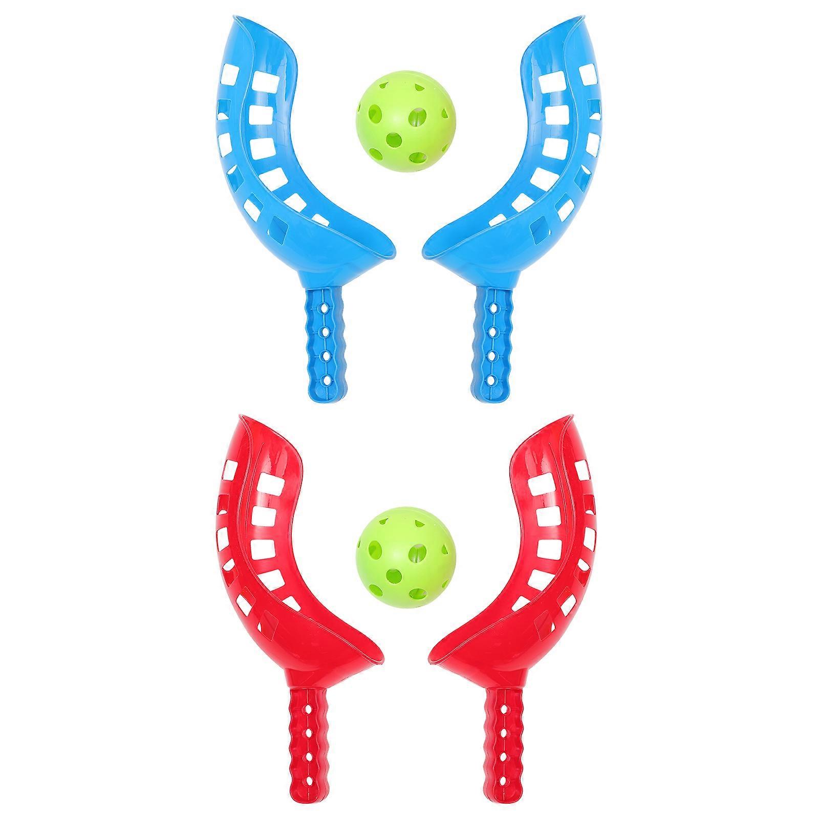 2 Sets of Two-player Toss Game Toy Children Outdoor Catching Balls Plaything