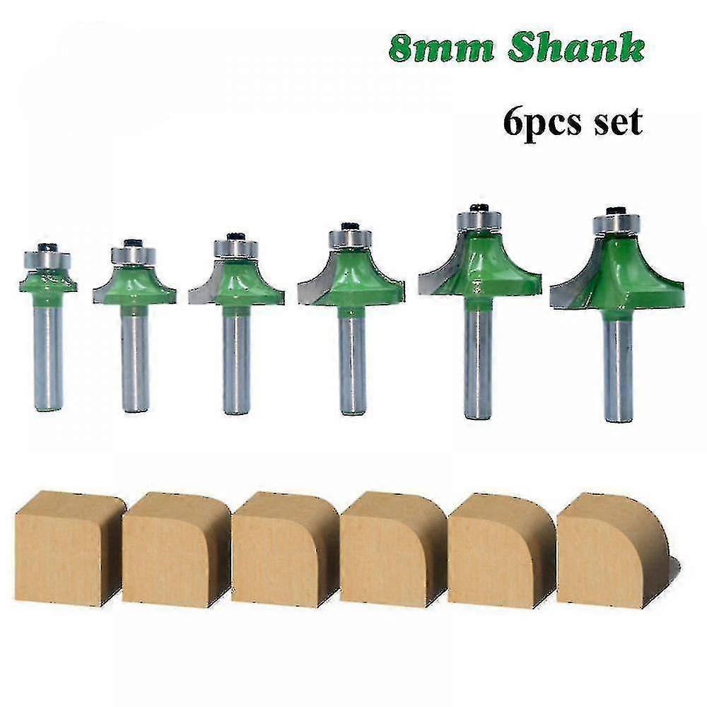 New- Radius Rounding Cutter, Shank Router Bit Four Flute Knife Woodworking Cutter, Front And Back Arc R Chamfer Cutter Head