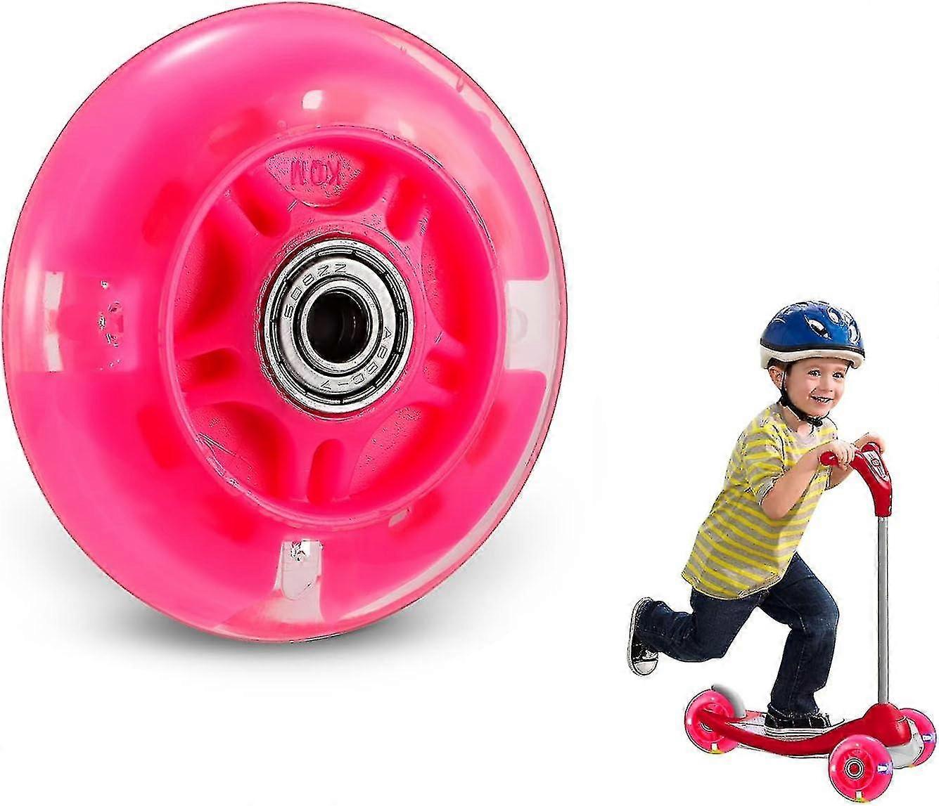 Scooter-Ersatzräder, LED-Blitzrad 80mm, Mini-Maxi-Micro-Scooter-Skate-Räder Blinkende Rollenlichter hinten Abec-7 Scooter-Ersatz mit