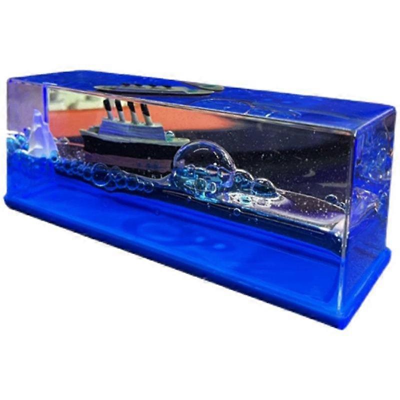 Unsinkable Ship Titanic Cruise Fluid Liquid Drift Bottle Home Decoration Desktop