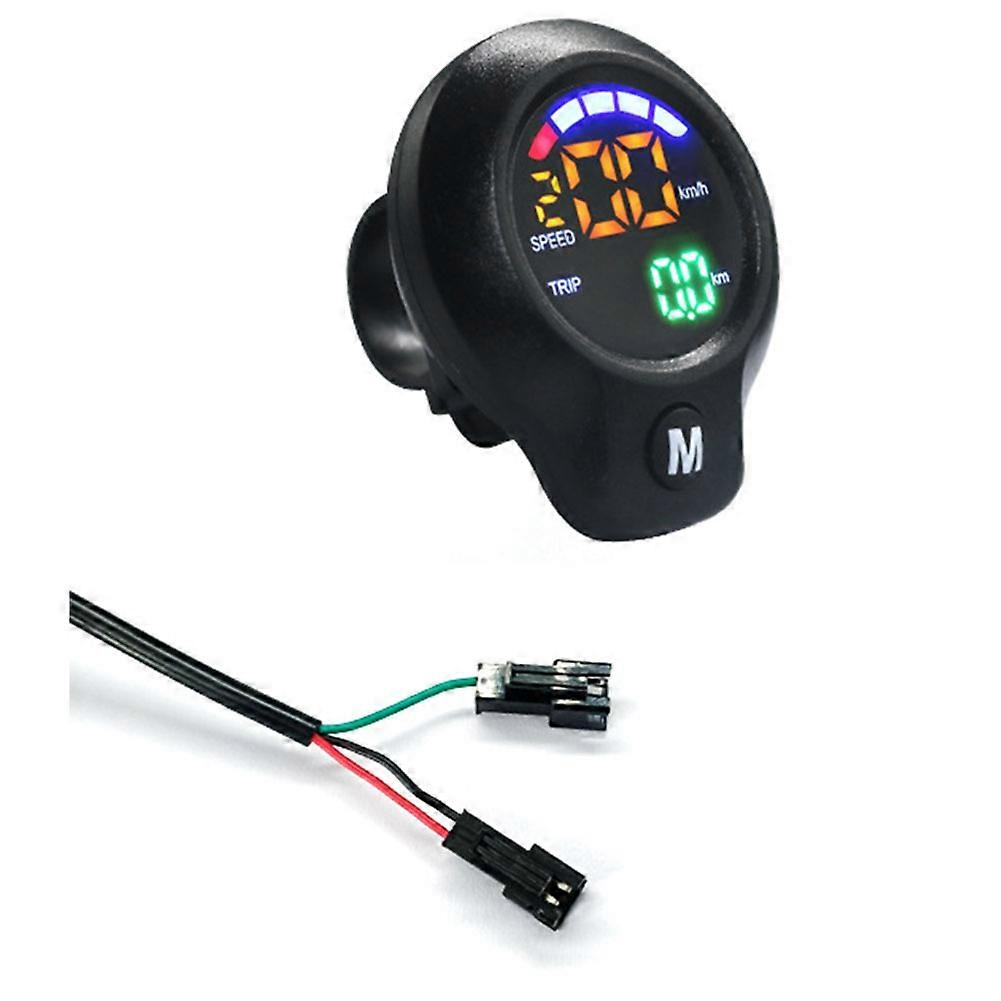 1pc Ebike Display Electric Vehicle Electric Scooter Display Digital Lcd Handle Bicycle Speed Mileage Round Color Screen