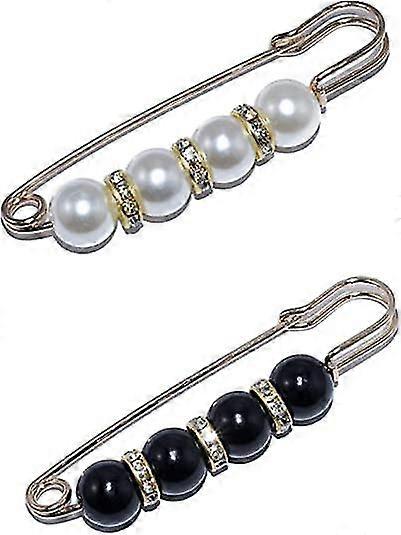 2 Stück Sicherheitsnadeln Kunstperlenbrosche