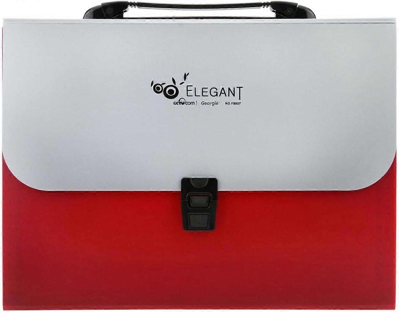 13 Pocket Expanding File Portable A4 Accordion Wallet Folder Storage Briefcase with Handle Document Letter Organiser with Tag Business Filing Bag Offi