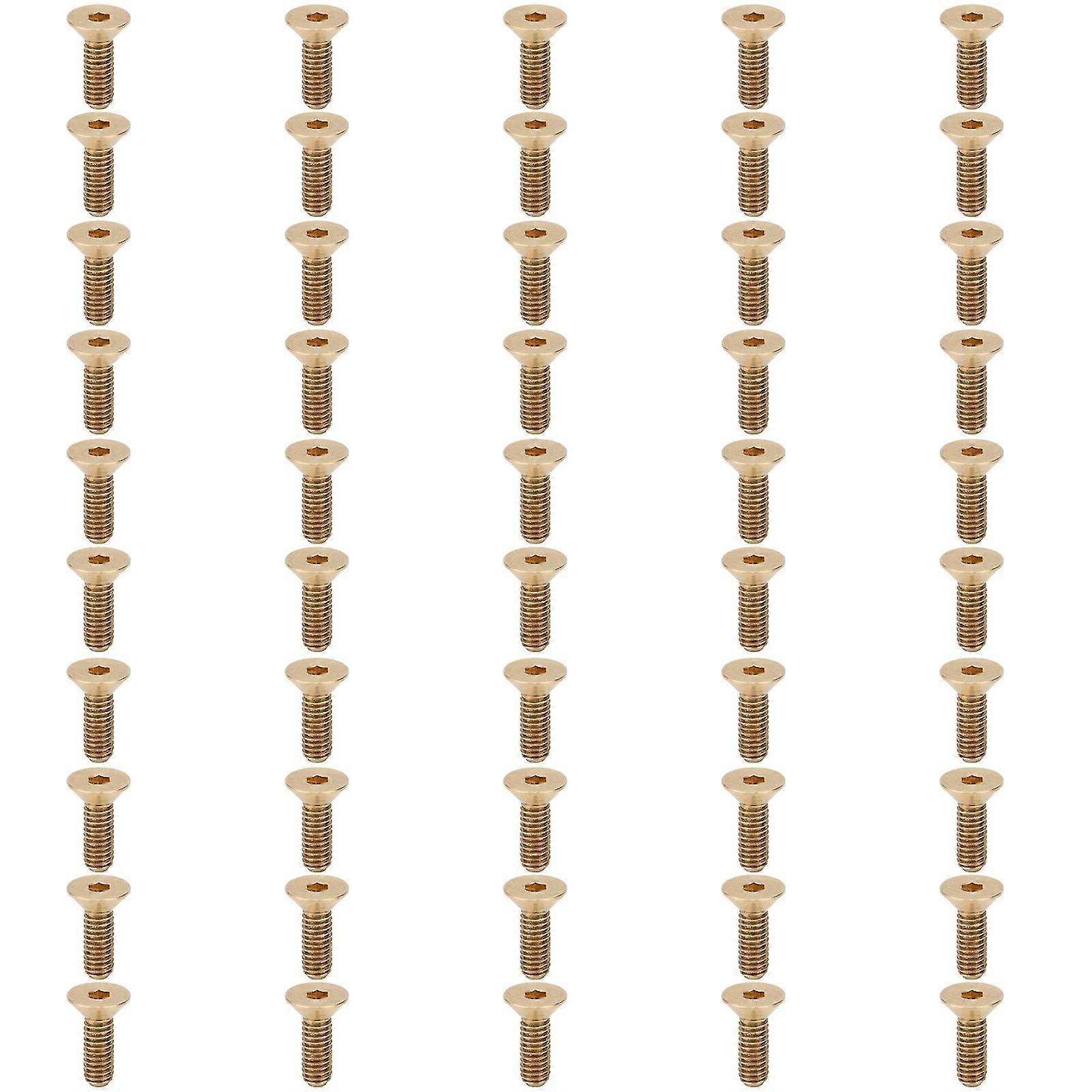 M4x12 Flat Countersunk Head Hex Socket Screws (50pcs) - Copper Fasteners for Industrial Use