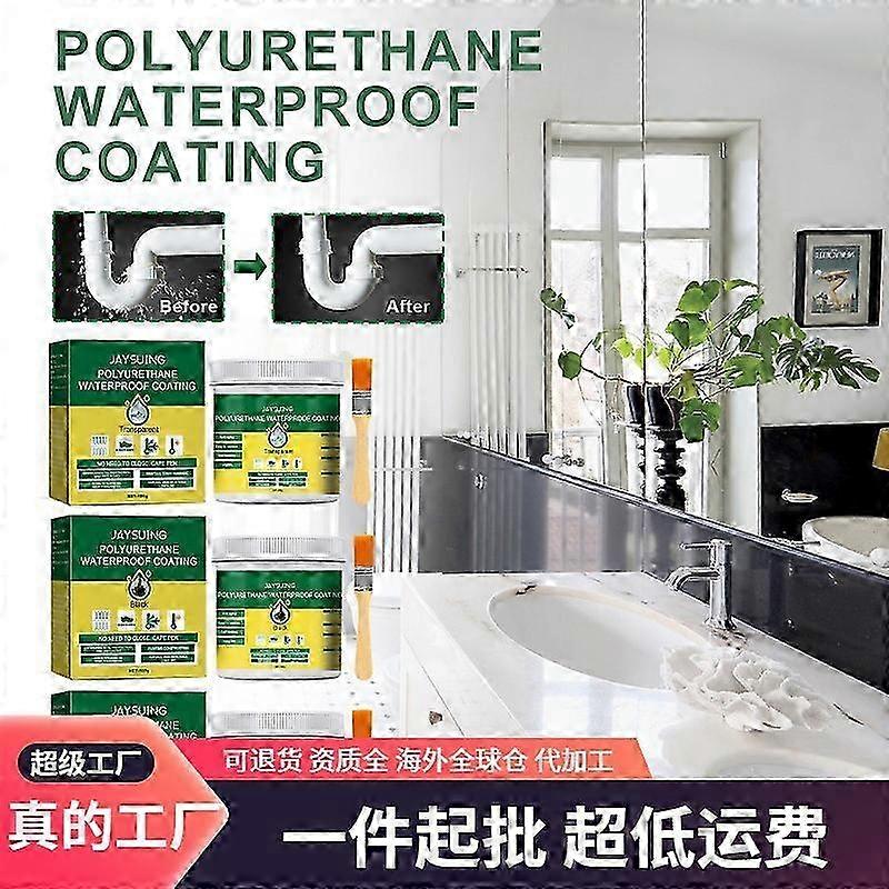 Jaysuing דבק עמיד למים צינור אמבטיה גג עמיד לדליפה ללא לבנים שקוף עמיד למים סוכן צבע קיר -