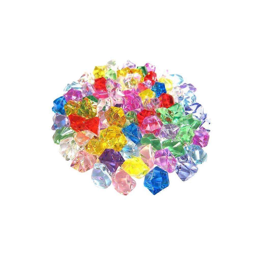 200 Pcs Acrylic Crystal Crafts Stone Irregular Ice Lump Crystal Stone Plastic Transparency Crystal Stone for DIY Craft Patch Fish Tank Desktop Supplie