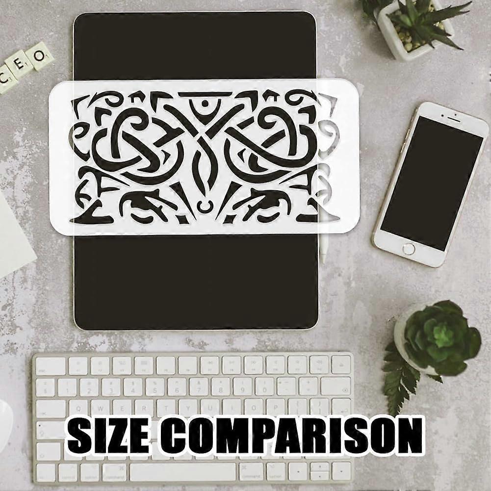 Celtic Knot Thorns Drawing Stencil 11.8x5.9inch Celtic Theme Painting ...