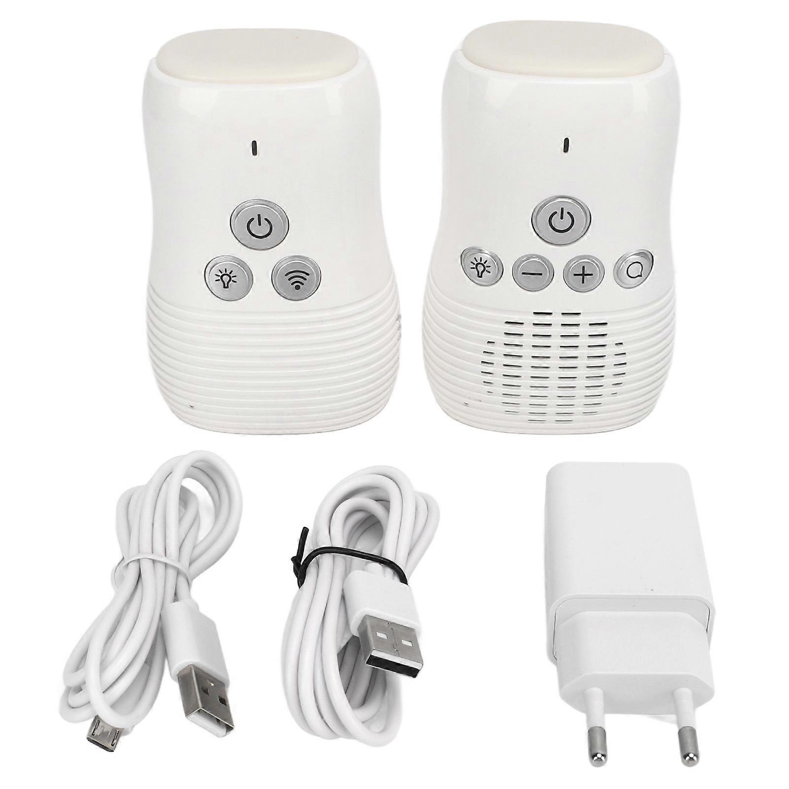2.4GHz Wireless Audio Baby Monitor Two Way Intercom Baby Care Monitor with Night Light 100240V EU Plug
