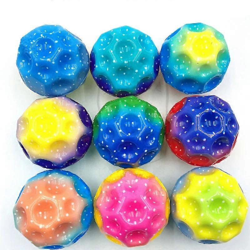 Nneoba 3pcs Galaxy Moon Ball Extreme High Bouncing Ball