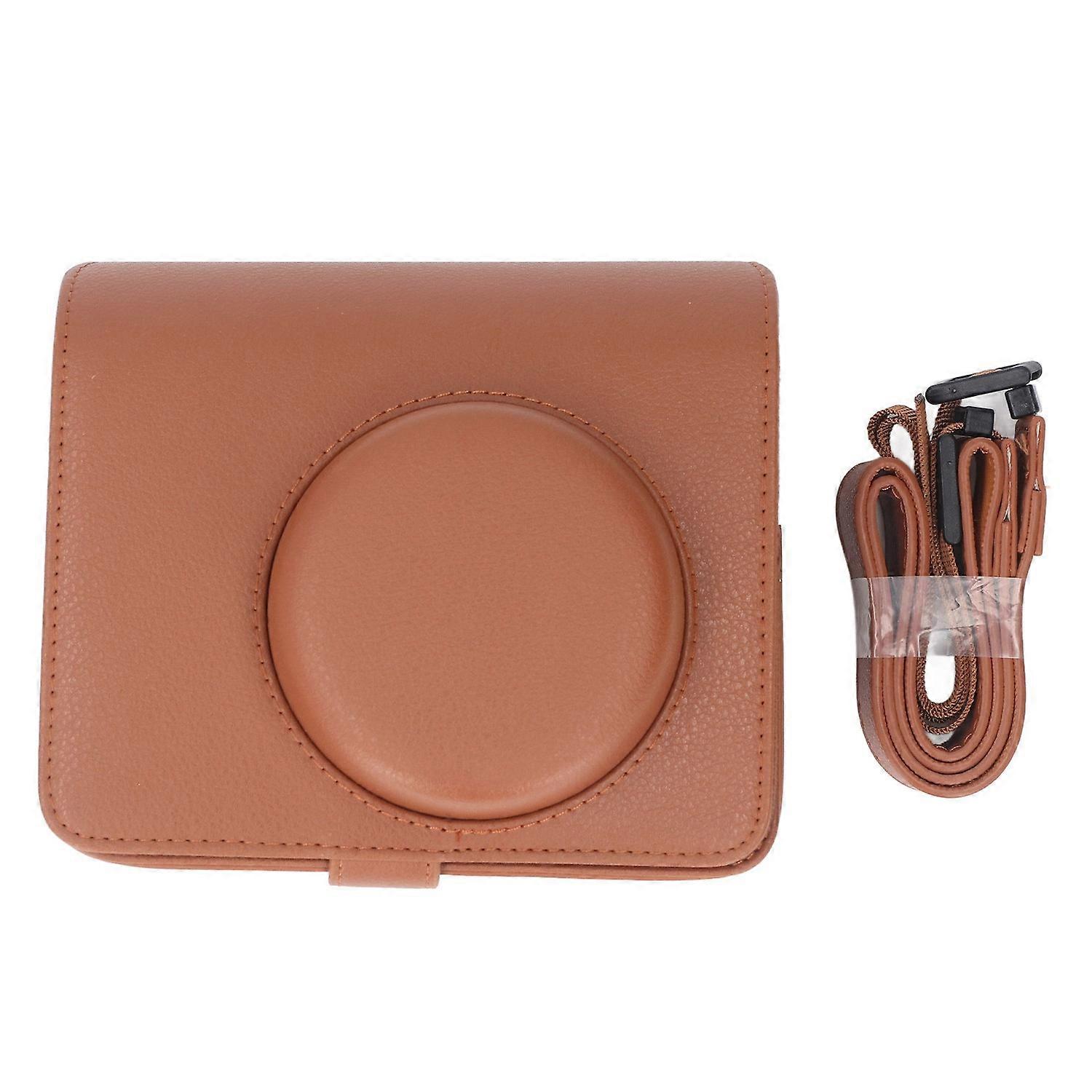 Camera Case Protective Portable Stylish Retro PU Leather Camera Carrying Bag with Removable Adjustab