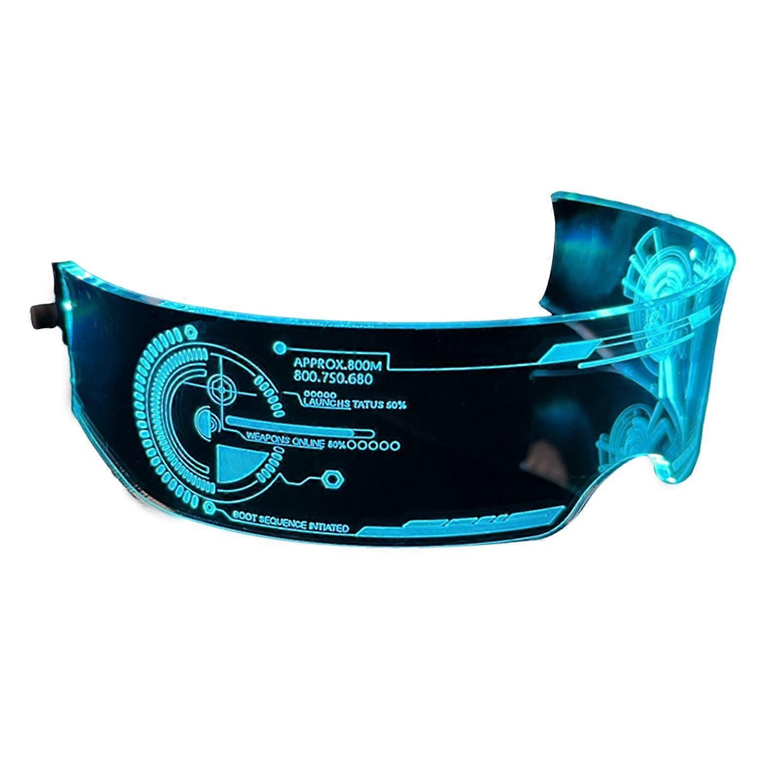 LED Rave Glasses Space Sunglasses 7 Colors Flashing Comfortable Fit Ultralight Multi-color Light-up Goggles Eyewear