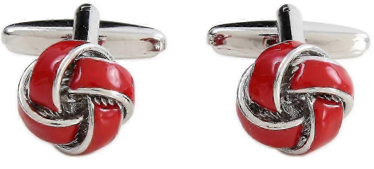 High Quality Cufflinks Cuff Nails Men's Red Twist Cufflinks (2set, Red)