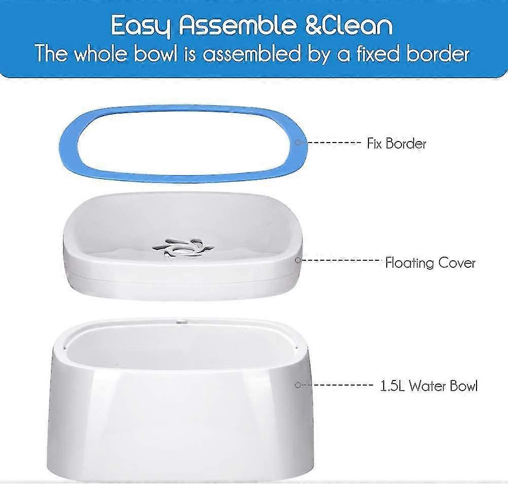 Dog Water l, Overflow Proof Dog l, Anti Spill Pet Water l, Avoid Wet Mouth Slow Floating Water l, Keep Water Cool,3235