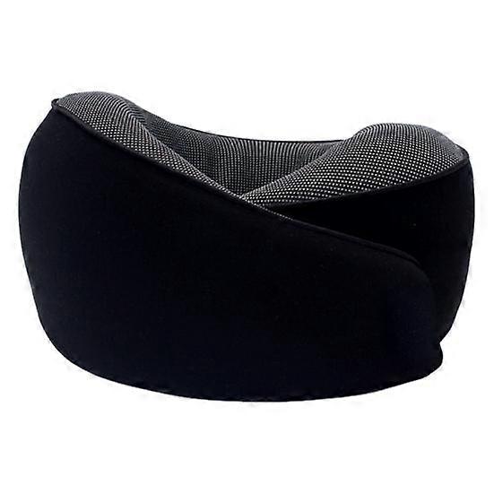 U-shaped Pillow Memory Foam Thick Elastic Travel Neck Pillow Foldable Pain Relief Chin Wrap Support Long Flight Neck Support Office Nap Pillow