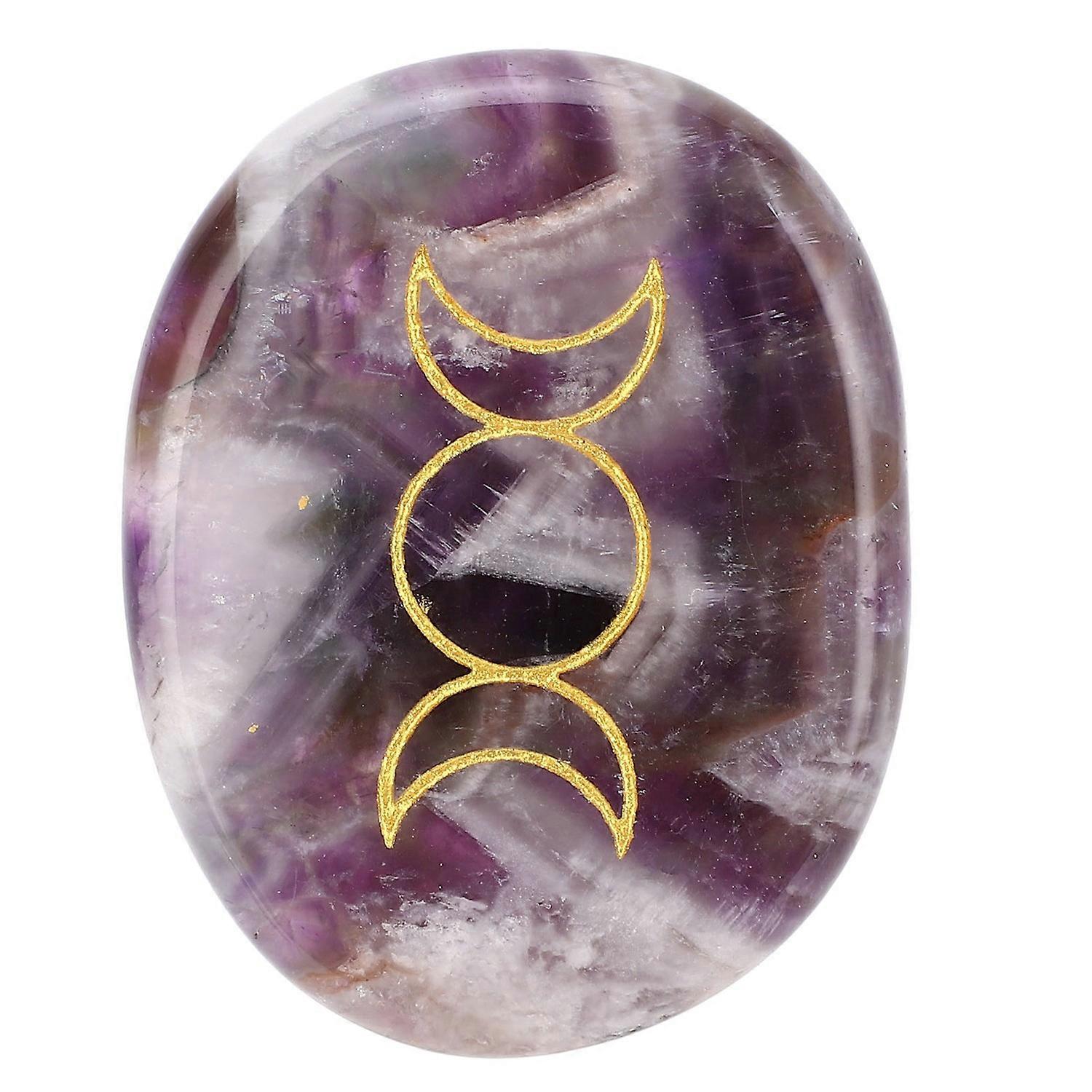 親指の心配の石は、マッサージのためのパターンを刻まれたパターンエネルギーバランスストーン癒しの瞑想の時間不安再