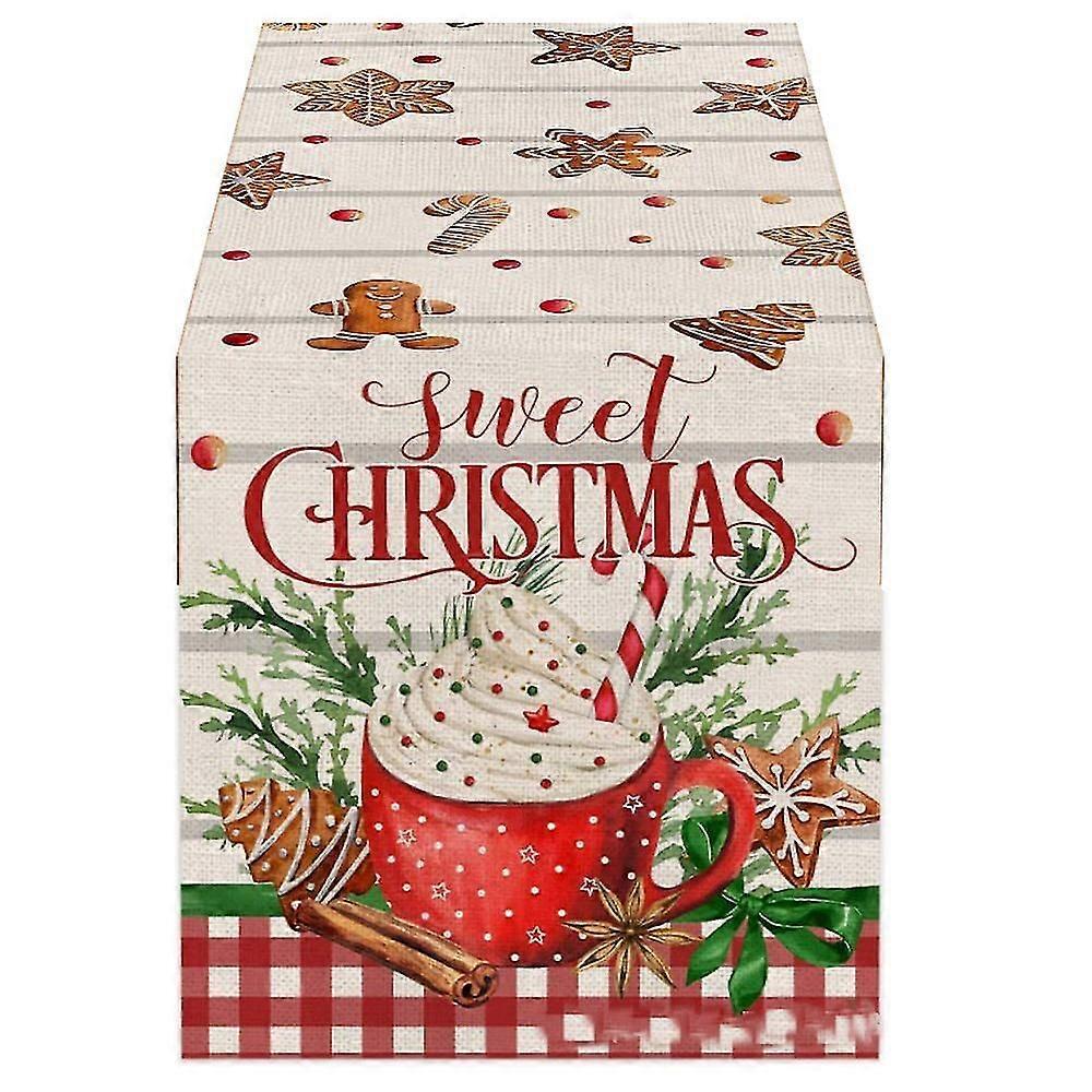 Christmas Table Flag, Linen Table Mat, Christmas Decoration