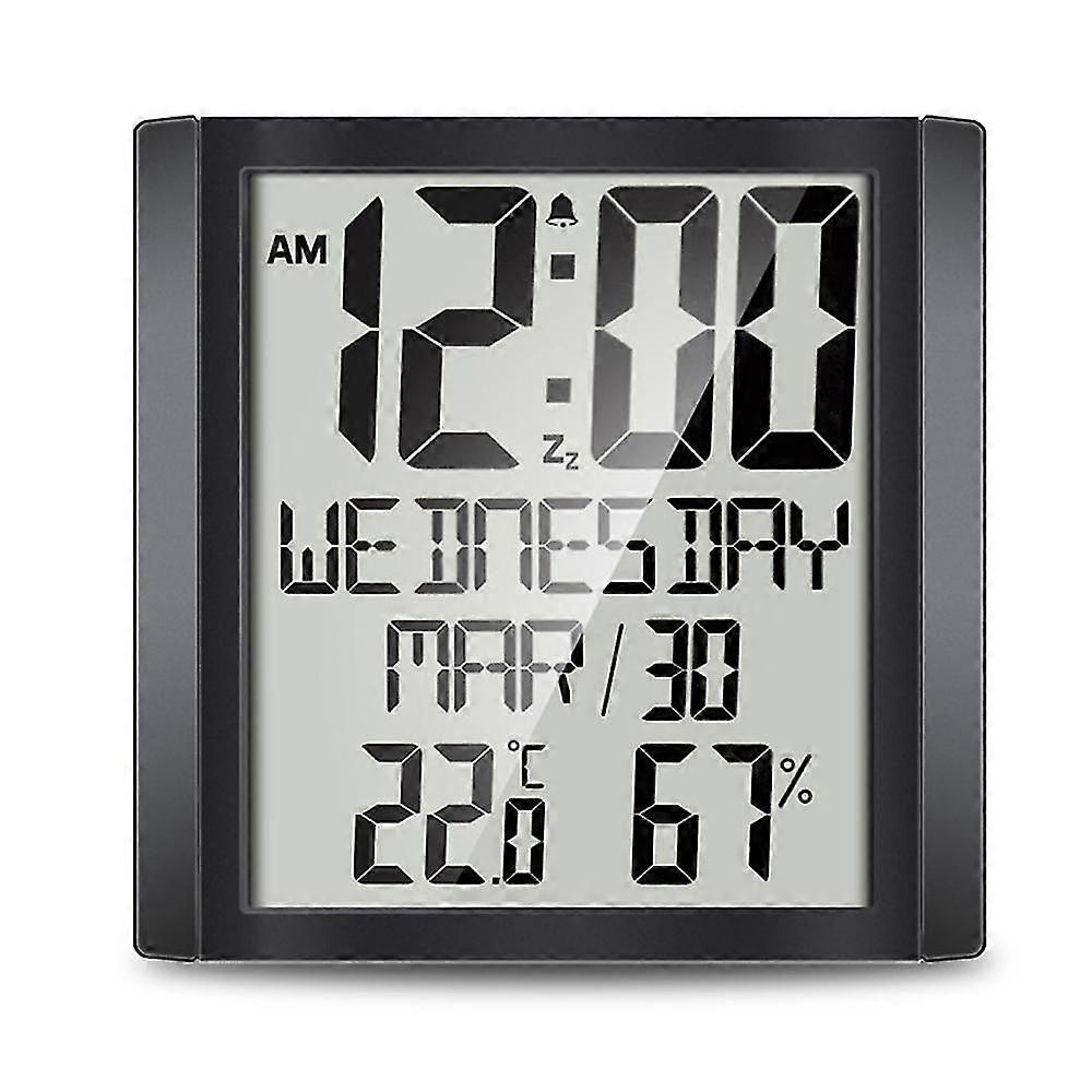 Multi-functional Large-screen Wall Clock, Home Creative Thermometer And Hygrometer Alarm Clock
