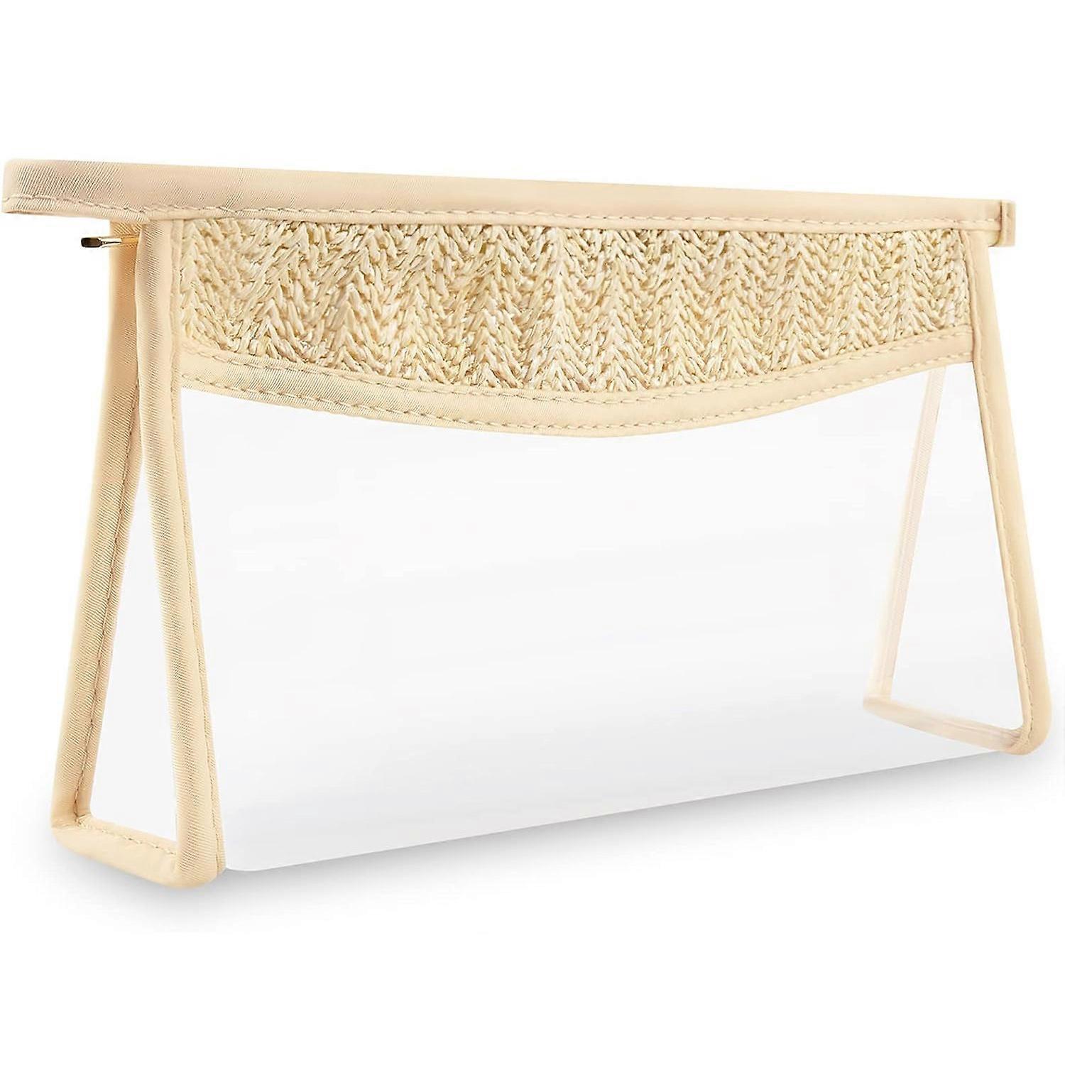 Bohemian transparent cosmetic bag, PVC material, suitable for travel storage