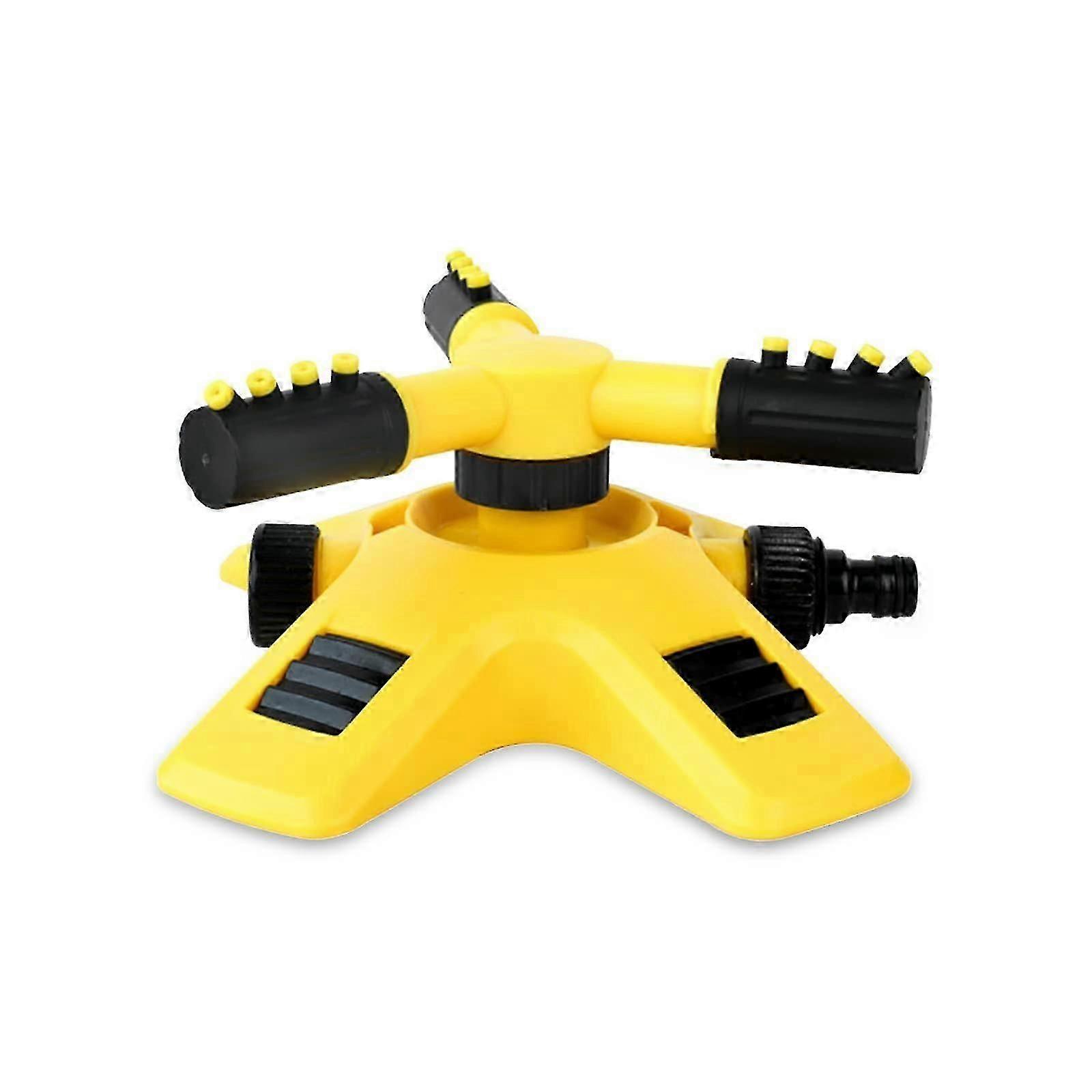 Garden Watering Sprinkler Automatic Lawn Watering, Adjustable Spray Pattern, 3-Arm 360 Degree Rotating Watering System