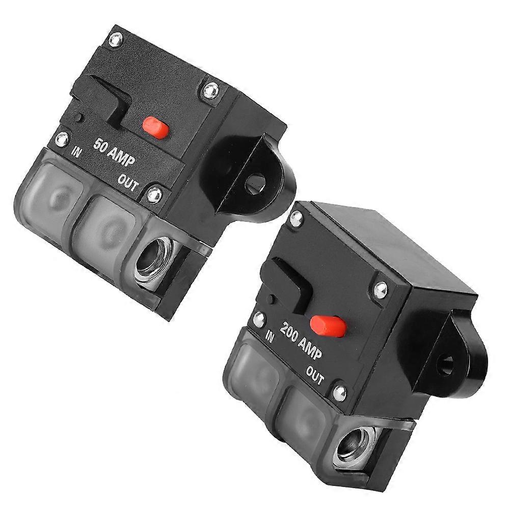12-42 VDC 50A/200A Heavy Duty Car Auto reset Inline Circuit Breaker Self recovery Fuse