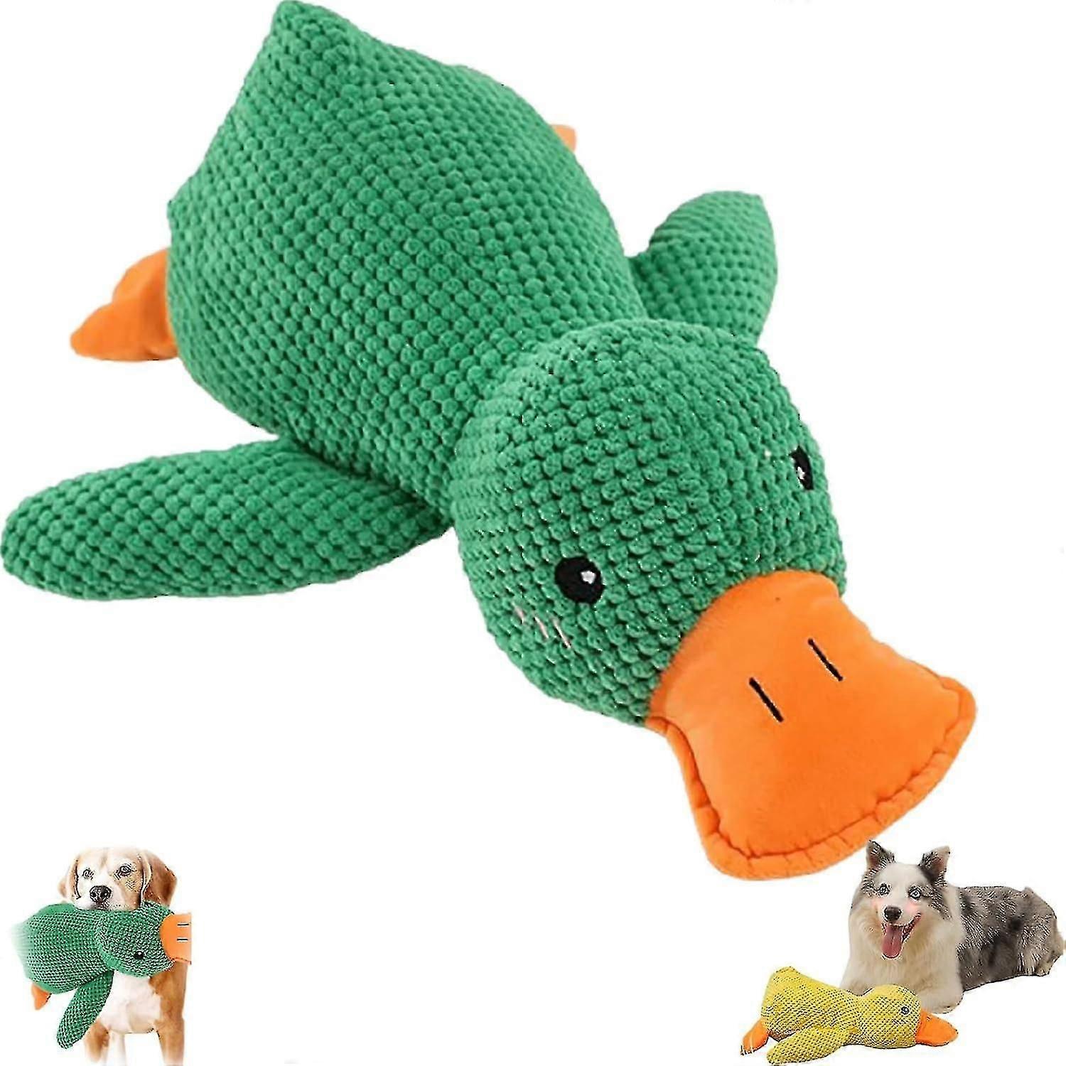 The Mellow Dog, The Mellow Dog Calming Duck, Dog Calming Duck Toy, Quack-quack Duck Dog Toy, Cute No Stuffing Duck With Soft Squeaker