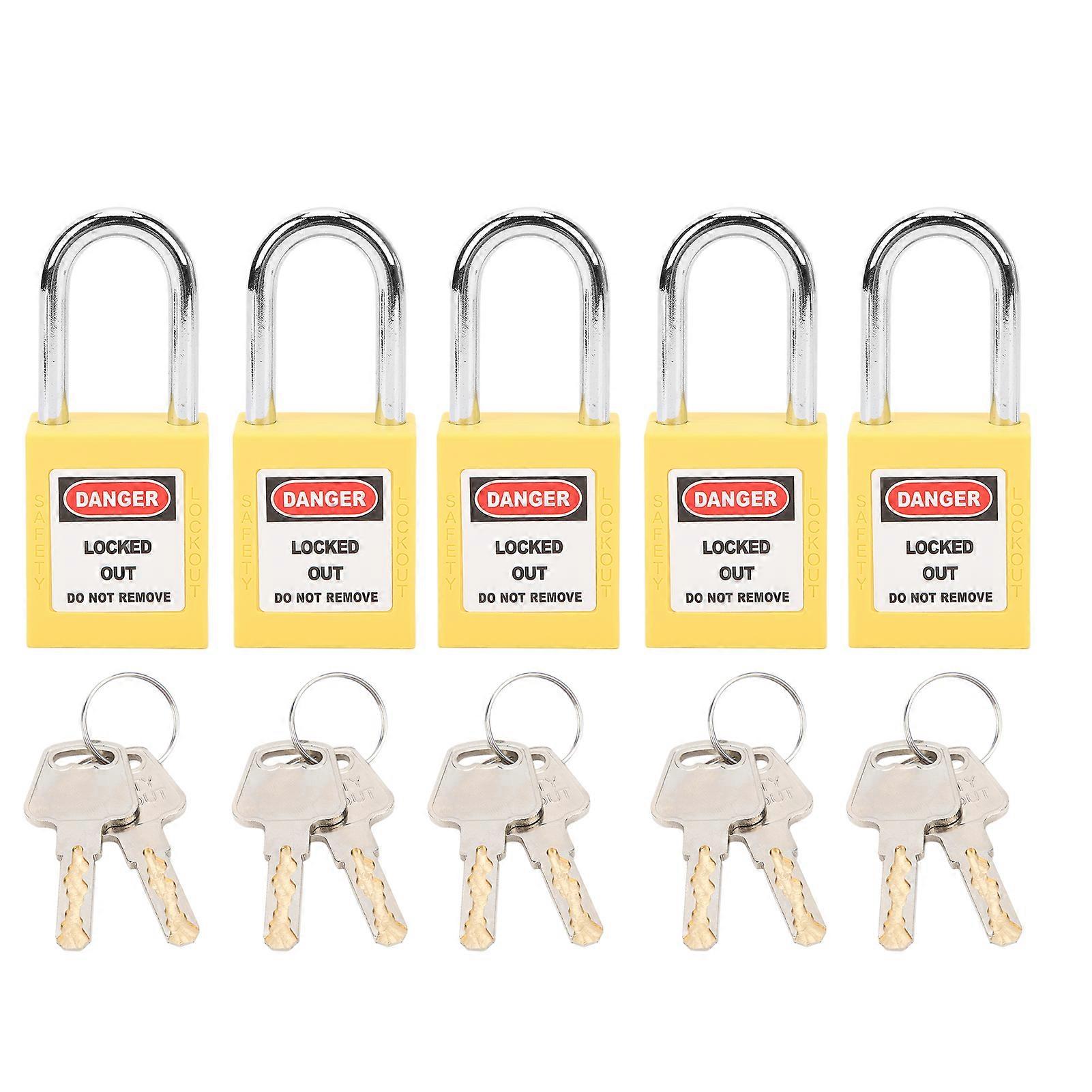 High-Strength Safety Padlock - Durable Lockout Tagout with Writable Label for LOTO