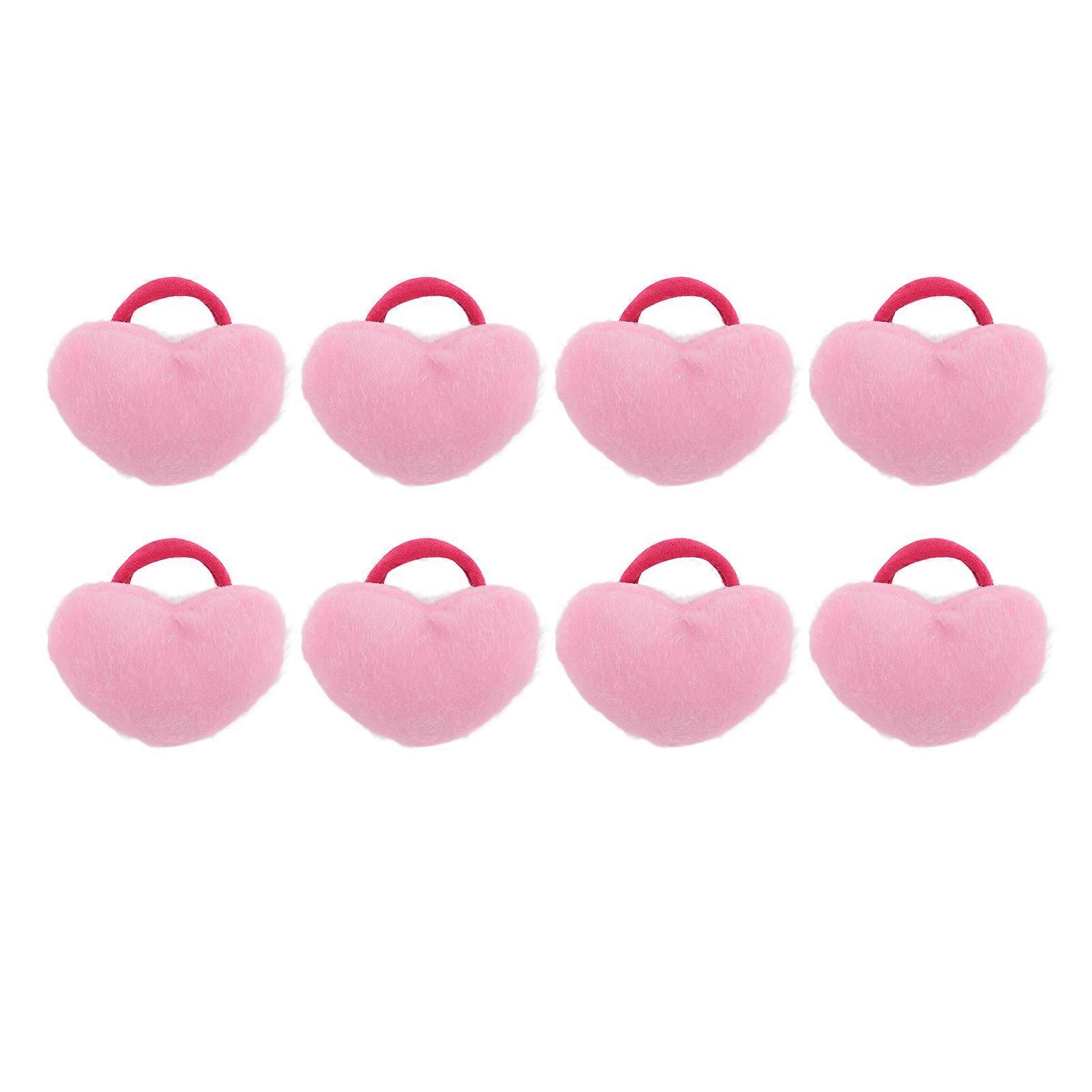 8pcs Sewing Pin Cushion Multipurpose Heart Shaped Soft Wrist Pin Cushion with Elastic Strap for Sewing Quilting Needlework DIY Crafts