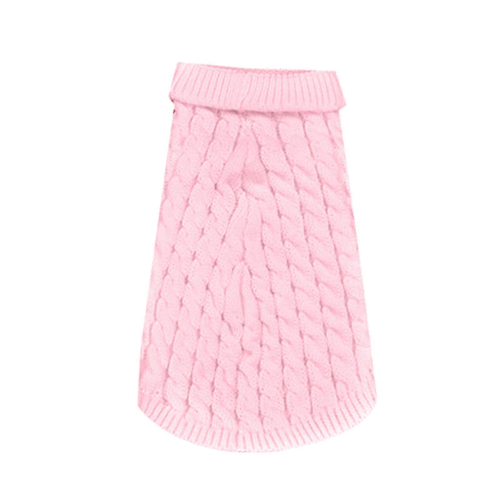 Turtleneck Dog Pullover Sweater for Medium Dogs to Large Dogs Windproof Thick Coat for Winter Outdoor Pink XS