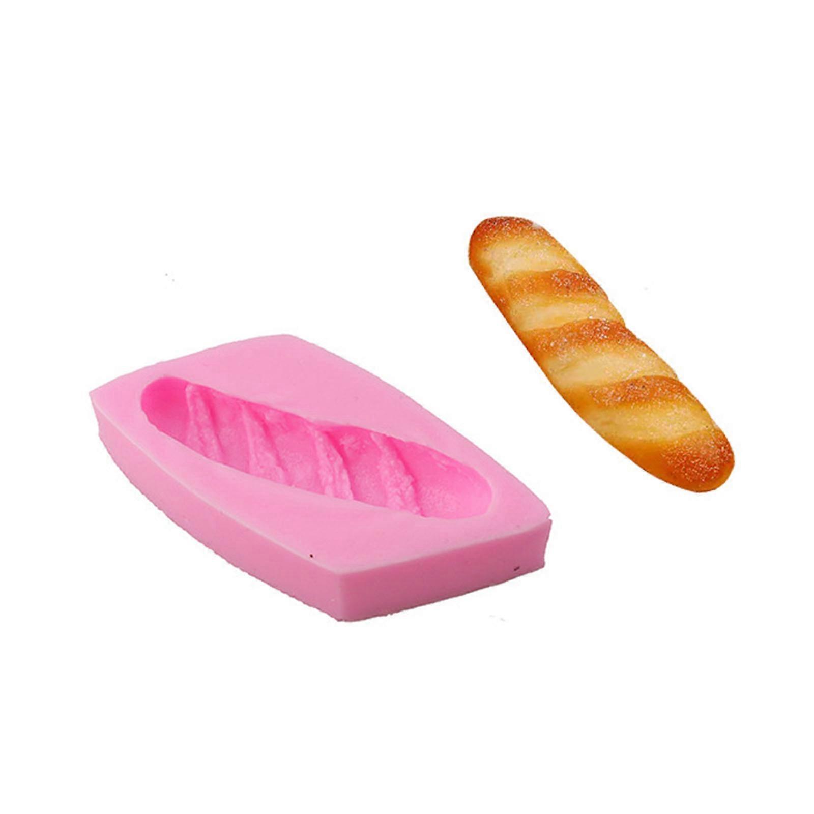 Square Sliced Bread Silicone Mold Bread Biscuit-Resin Molds Sliced Bread Chocolate Fondant Home Ornaments Making Tools  Pink