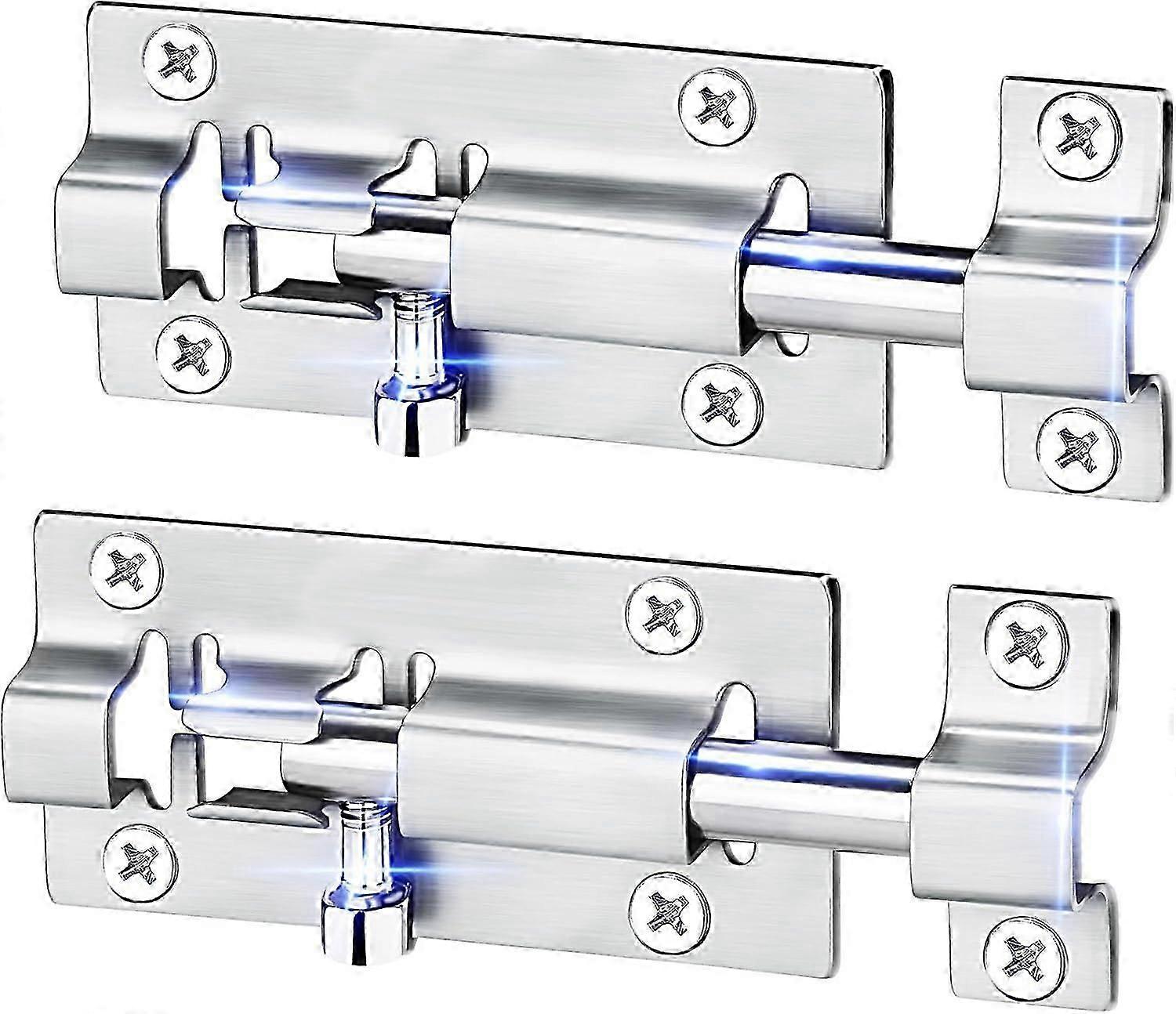unique 2 Pack Barrel Bolt Latch, Slide Bolt Latch 3 Inches Slide Latch Lock, Thickened