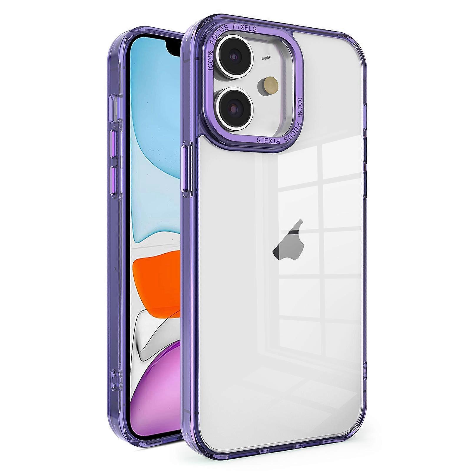 Crystal TPU + PC Electroplated Lens Frame Phone Case