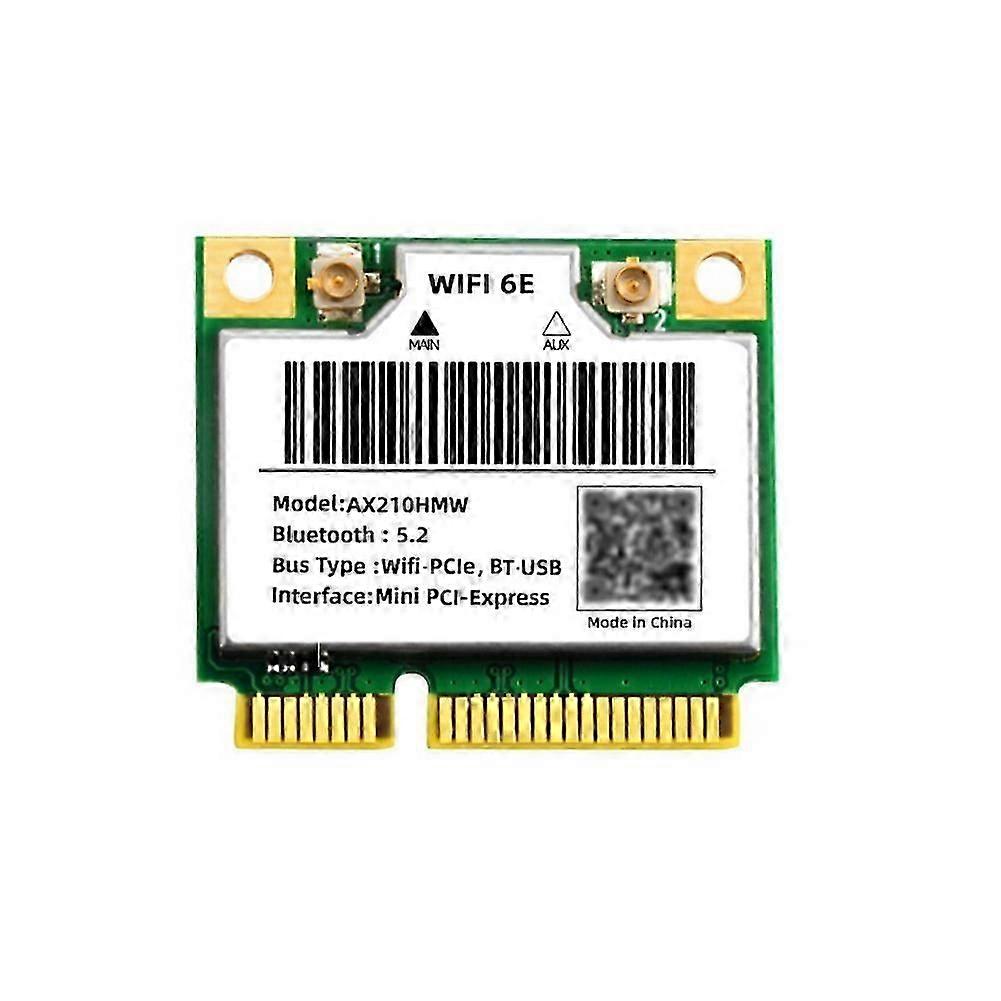 WiFi 6E AX210HMW Mini PCIE WiFi 6 Wifi Card for AX210 5374Mbps Bluetooth5.2 802.11Ax 2.4G/5G/6G WiF