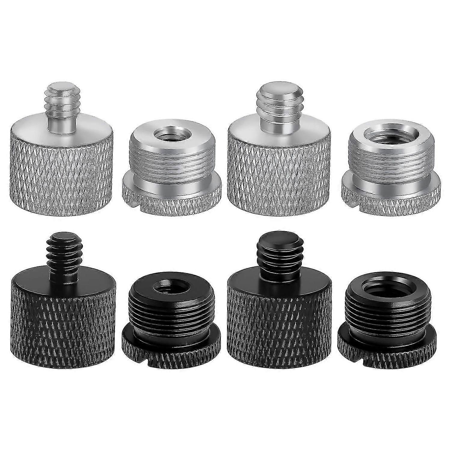 8-pack mikrofonstativadapter, 5/8 hona till 3/8 hane, 3/8 hona till 5/8 hane, för mikrofonstativbom