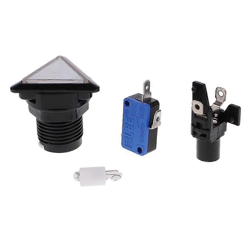Arcade Push Button w/ LED Illuminated Microswitch for Arcade Game 3.9x3.9cm