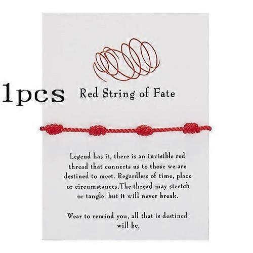 Nova Moda Handmade 7 Nós Sorte Pulseira Corda Vermelha para Proteção sorte Amuleto e Amizade Trança Corda Casal Jóias