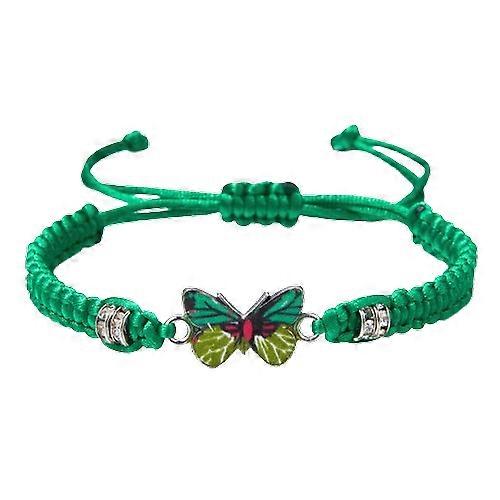Moda Artesanal Trançado Corda Pulseira para Mulheres Clássico Borboleta Pingente Ajustável Charme Pulseiras Pulseiras Jóias de Partido