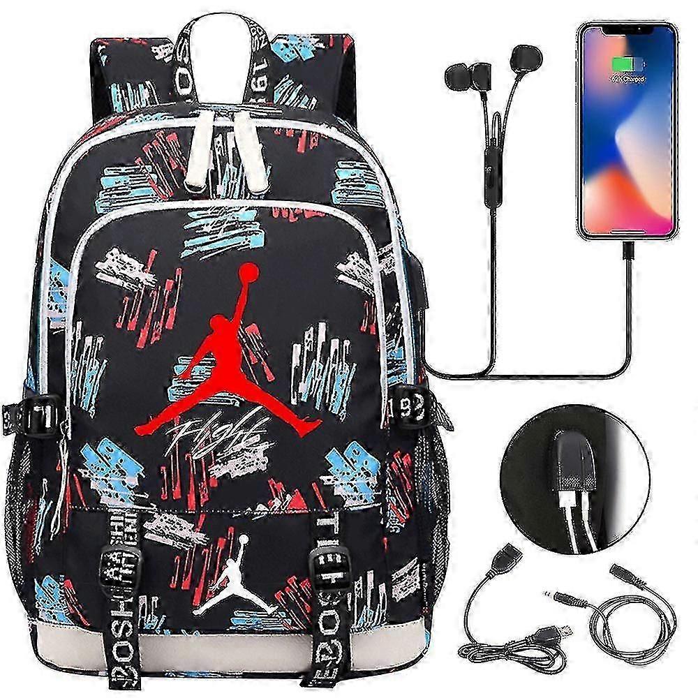 Nba A Ir Jor Dan No. 23 Backpack Teen Boys Junior High School Student ...