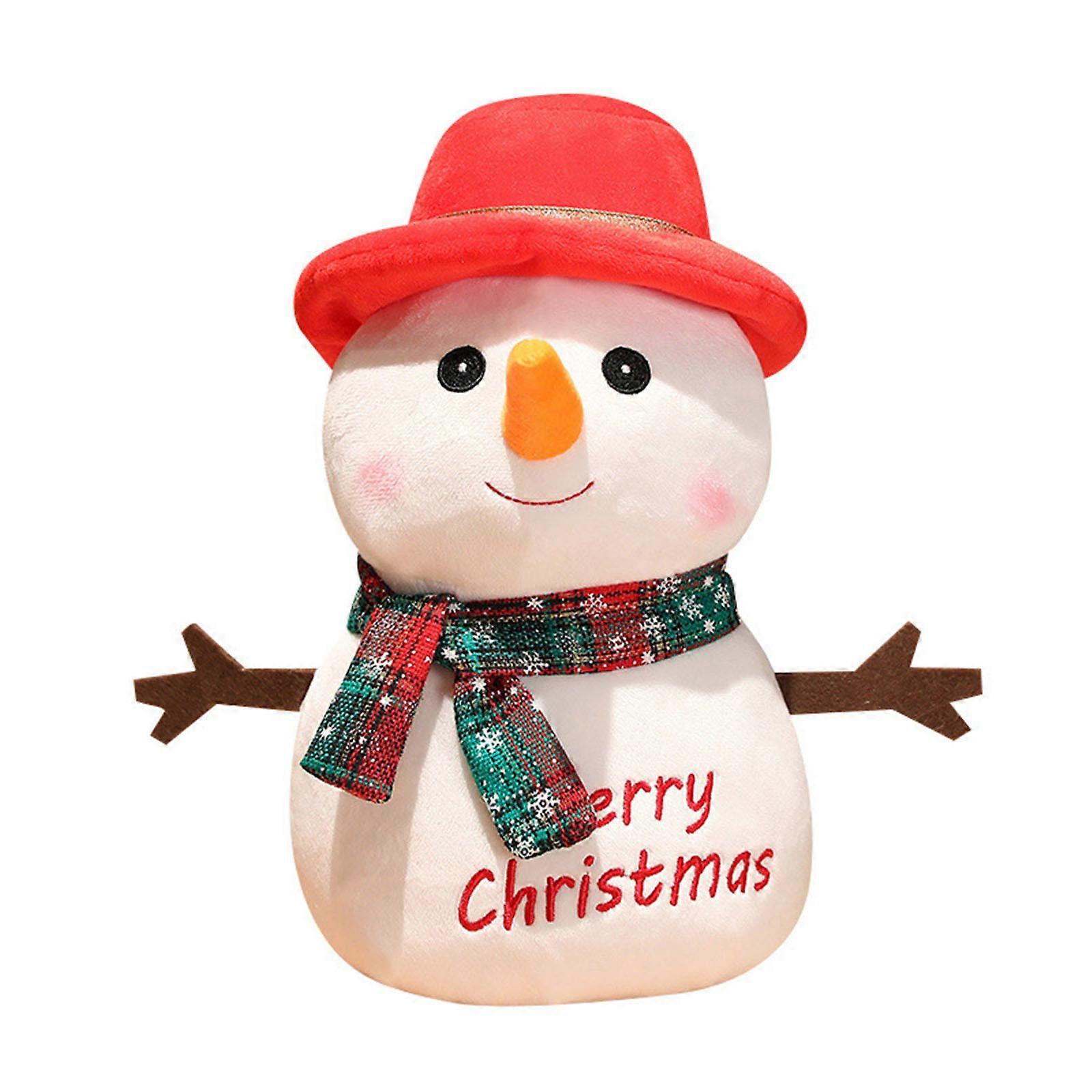 Christmas Figures Decorations Cartoon Snowman Figure Great Addition to Your Holiday Tabletop Display Standing Toy Red 45cm